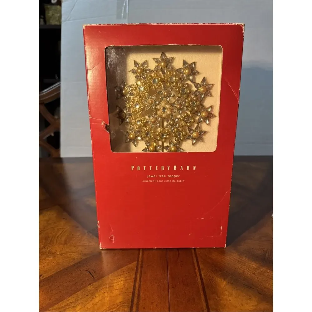 Pottery Barn Jeweled Snowflake Christmas‎ Tree Topper
